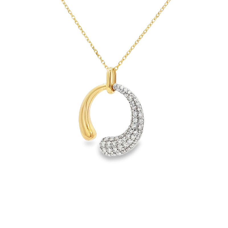 Diamond Cut Circle 18ct Yellow Gold Pendant