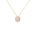 Round Mixed Cut Diamond 18ct Yellow Gold Pendant
