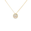 Round Mixed Cut Diamond 18ct Yellow Gold Pendant