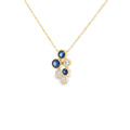 Sapphire & Diamond Bubble Style 18ct Yellow Gold Pendant