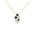 Sapphire & Diamond Bubble Style 18ct Yellow Gold Pendant