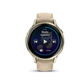 Venu® 4 - 41mm Lunar Gold with Bone Silicone Band and Light Sand Leather Band 010-03013-03