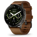 Venu® 4 - 45 mm Slate with Black Silicone Band and Brown Leather Band 010-03014-03