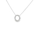 Diamond Circle Channel Set 9ct White Gold Pendant