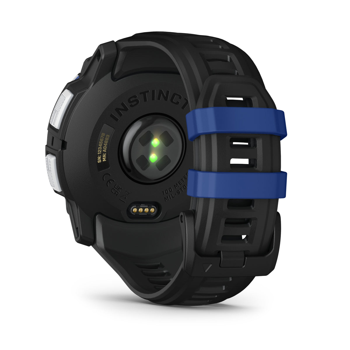 Garmin Instinct 3 - 50mm, Solar, Whitestone with Black/Bolt Blue Band 010-02935-03
