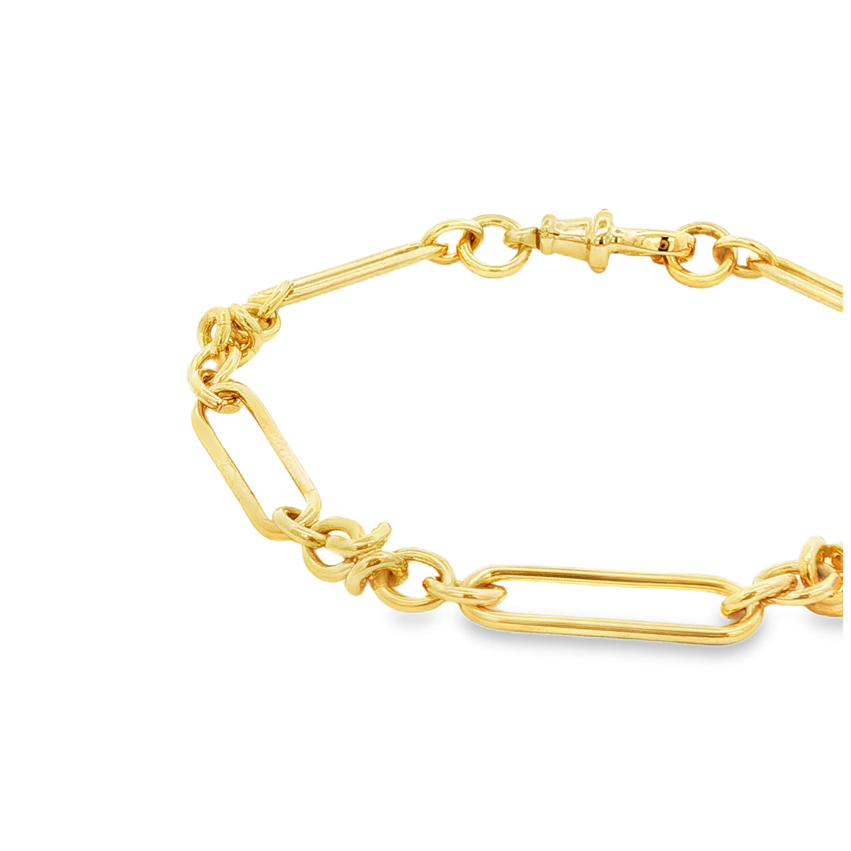 9ct Yellow Gold Fetter and Knot 7.5''/19cm Bracelet