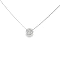 Diamond Mixed Cut Cluster 18ct White Gold 0.49ct Pendant