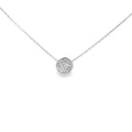 Diamond Mixed Cut Cluster 18ct White Gold 0.49ct Pendant