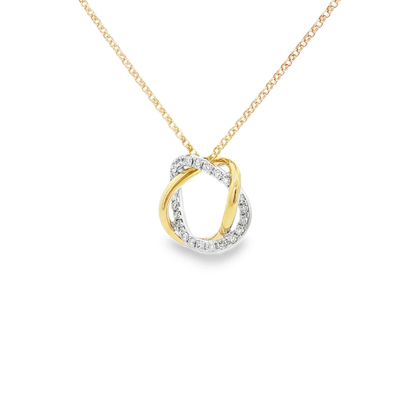 Diamond 18ct Yellow & White Gold 0.20ct Pendant