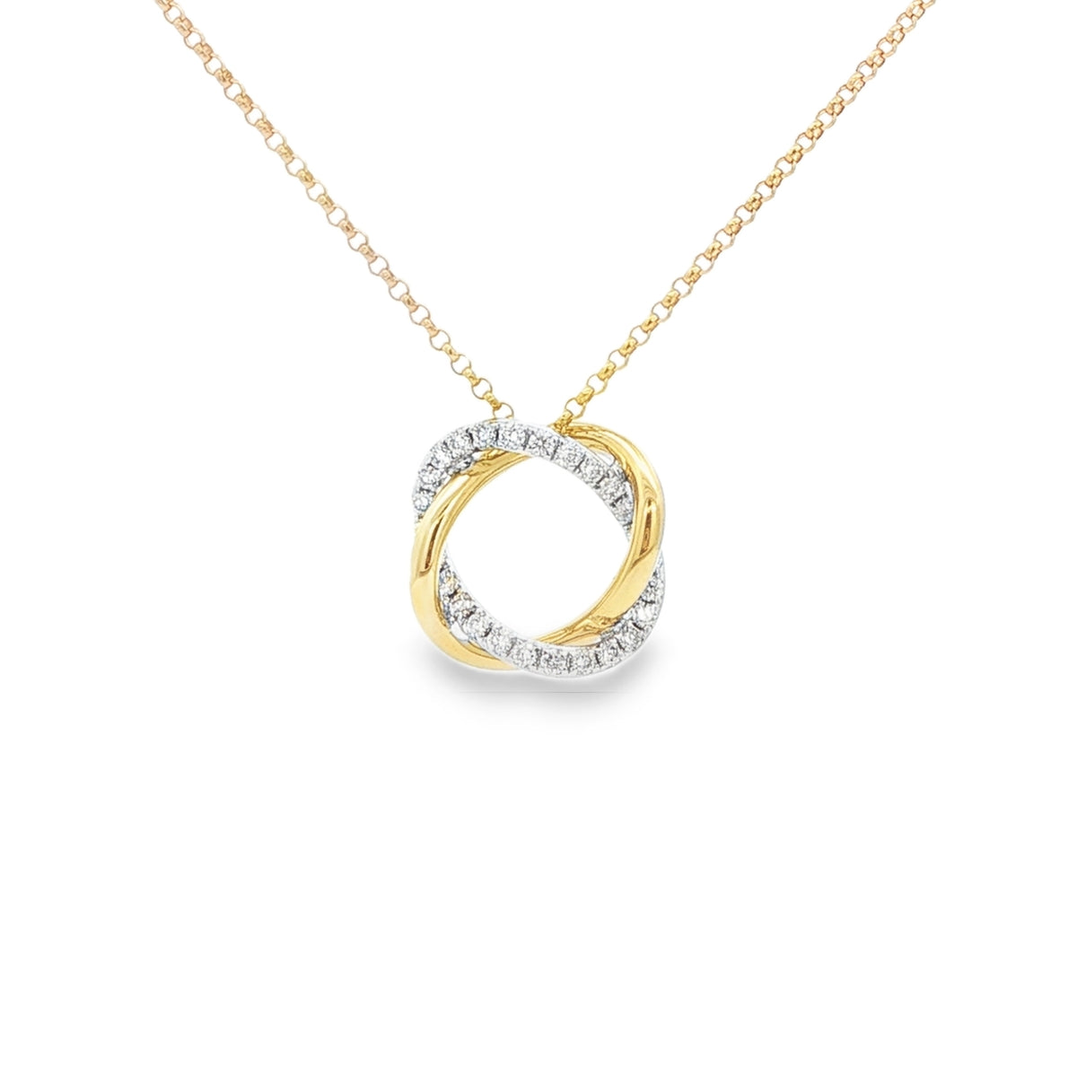 Diamond 18ct Yellow & White Gold 0.20ct Pendant