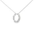 Diamond Baguette and Round 1.08ct 18ct White Gold Circle Pendant