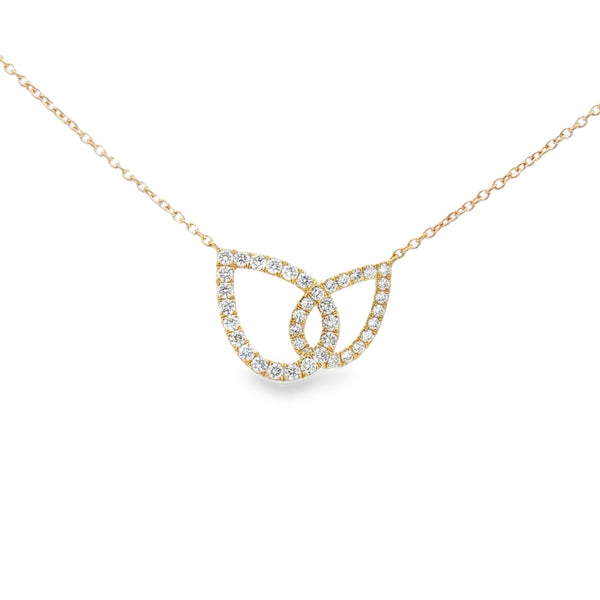 Diamond Interlinked Drop 0.56ct 18ct Yellow Gold Pendant