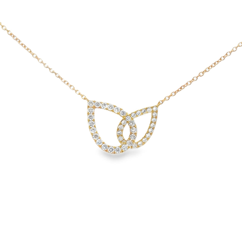Diamond Interlinked Drop 0.56ct 18ct Yellow Gold Pendant