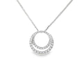 Diamond Double Circle 0.43ct 18ct White Gold Pendant