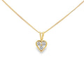 Diamond Heart Shape 0.32ct 18ct Yellow Gold Pendant