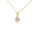 Diamond Flower Shape 0.25ct 18ct Yellow Gold Pendant