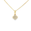 Diamond Flower Shape 0.25ct 18ct Yellow Gold Pendant