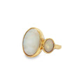 Opal Solid Trilogy 9ct Yellow Gold Ring