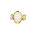 Opal Solid Trilogy 9ct Yellow Gold Ring