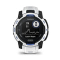 Garmin Instinct 3 - 45mm, Solar, Whitestone with Whitestone/Bolt Blue Band 010-02934-03