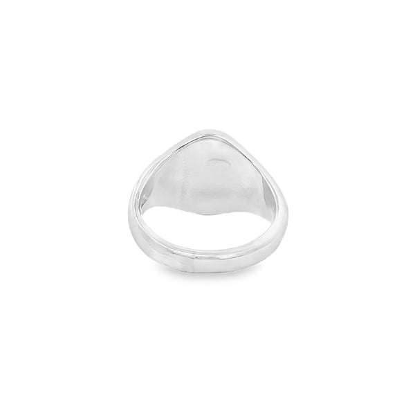 Silver Plain Oval Signet Ring
