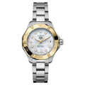 Tag Heuer Aquaracer Ladies Steel & Yellow Bezel, Diamond Dial 34mm WBP1325.BA0005