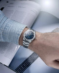 Nivada Grenchen F77 Blue Date 41mm Watch 69041A77B