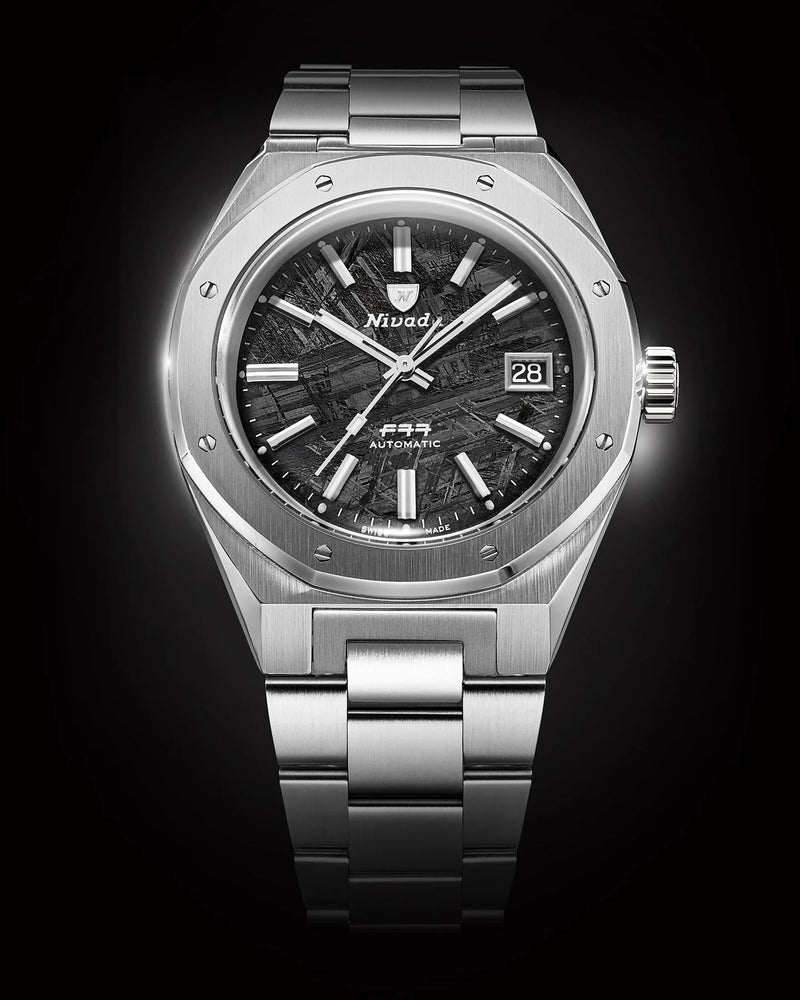 Nivada Grenchen F77 Meteorite Date 41mm Watch 69041A77C