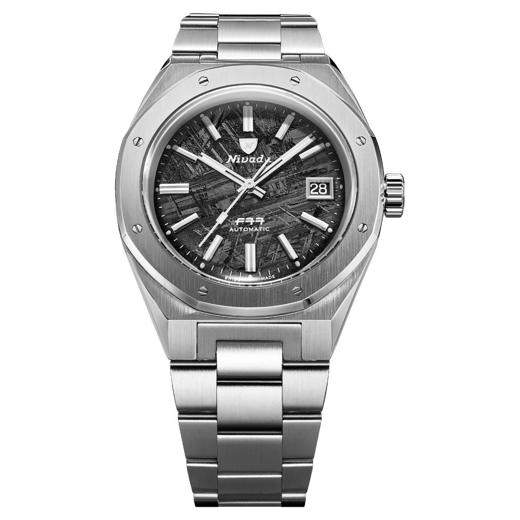 Nivada Grenchen F77 Meteorite Date 41mm Watch 69041A77C