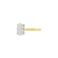 Oval Cut 1.57ct Lab Grown Diamond 18ct Yellow Gold & Platinum Ring
