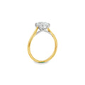 Oval Cut 1.57ct Lab Grown Diamond 18ct Yellow Gold & Platinum Ring