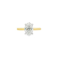 Oval Cut 1.57ct Lab Grown Diamond 18ct Yellow Gold & Platinum Ring
