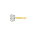 Oval Cut 1.06ct Lab Grown Diamond 18ct Yellow Gold & Platinum Ring