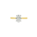 Oval Cut 1.06ct Lab Grown Diamond 18ct Yellow Gold & Platinum Ring