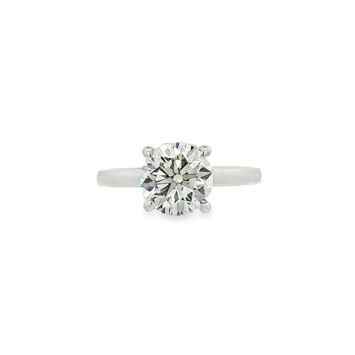 Round Brilliant 2.00ct Lab Grown Diamond Platinum Ring