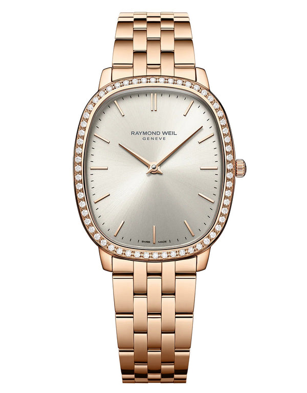 Raymond Weil Toccata Heritage 31x36mm, Old Silver Dial, Diamond Bezel Watch