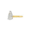 Pear Cut 2.18ct Lab Grown Diamond 18ct Yellow Gold & Platinum Ring