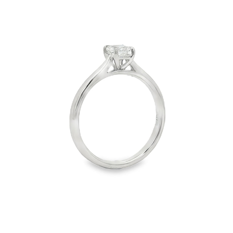 Platinum Radiant Cut 0.50ct Diamond Solitaire Ring