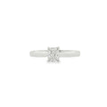 Platinum Radiant Cut 0.50ct Diamond Solitaire Ring