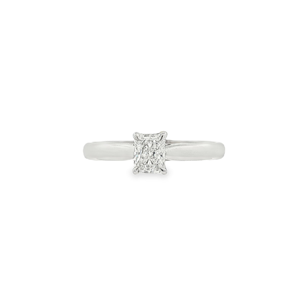 Platinum Radiant Cut 0.50ct Diamond Solitaire Ring
