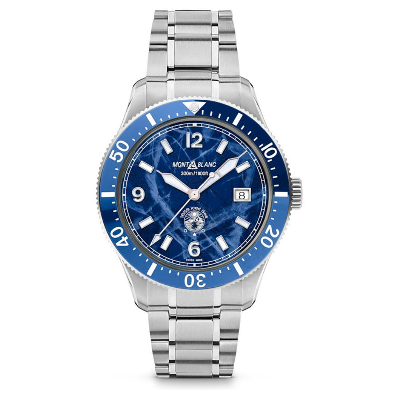 Montblanc Iced Sea Automatic Date Blue 41mm Watch MB129369