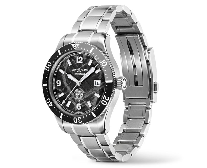 Montblanc Iced Sea Automatic Date Black 41mm Watch MB129371