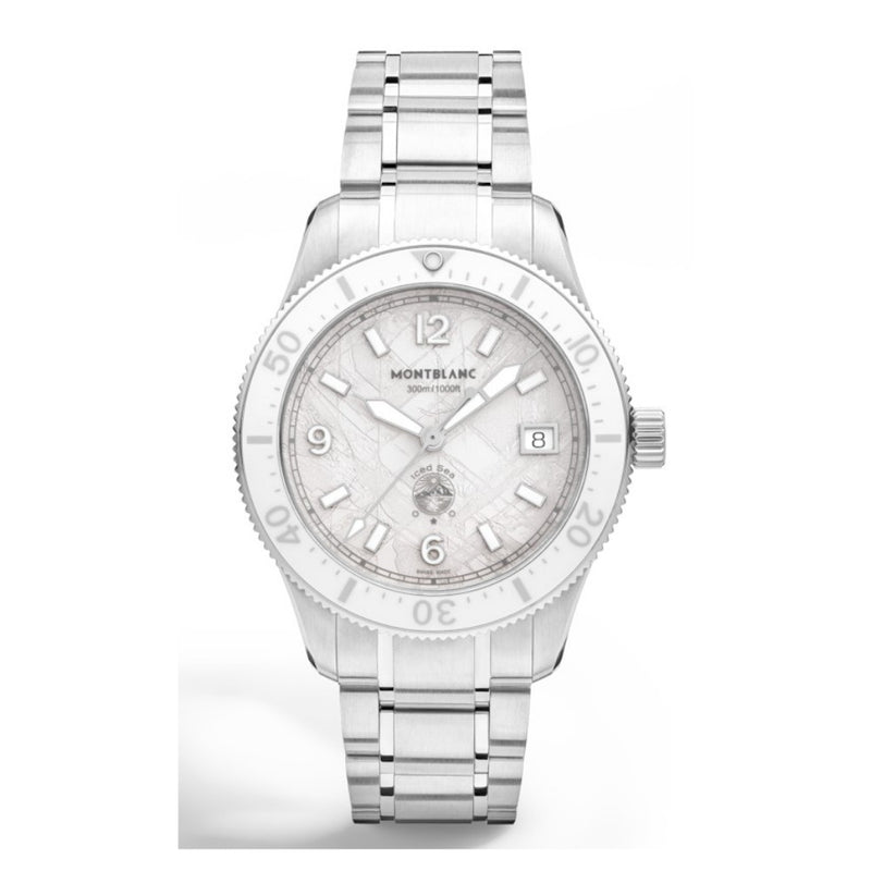 Montblanc Iced Sea Automatic Date 0 Oxygen White 38mm Watch MB134024