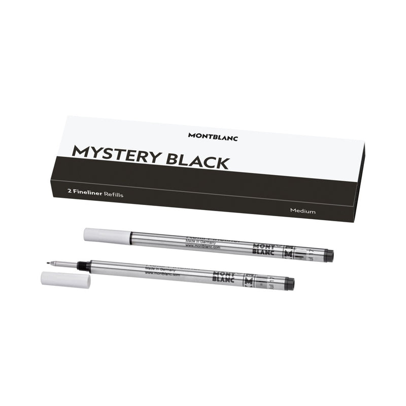 Montblanc 2 x Fineliner Refills, Mystery Black Medium MB128246
