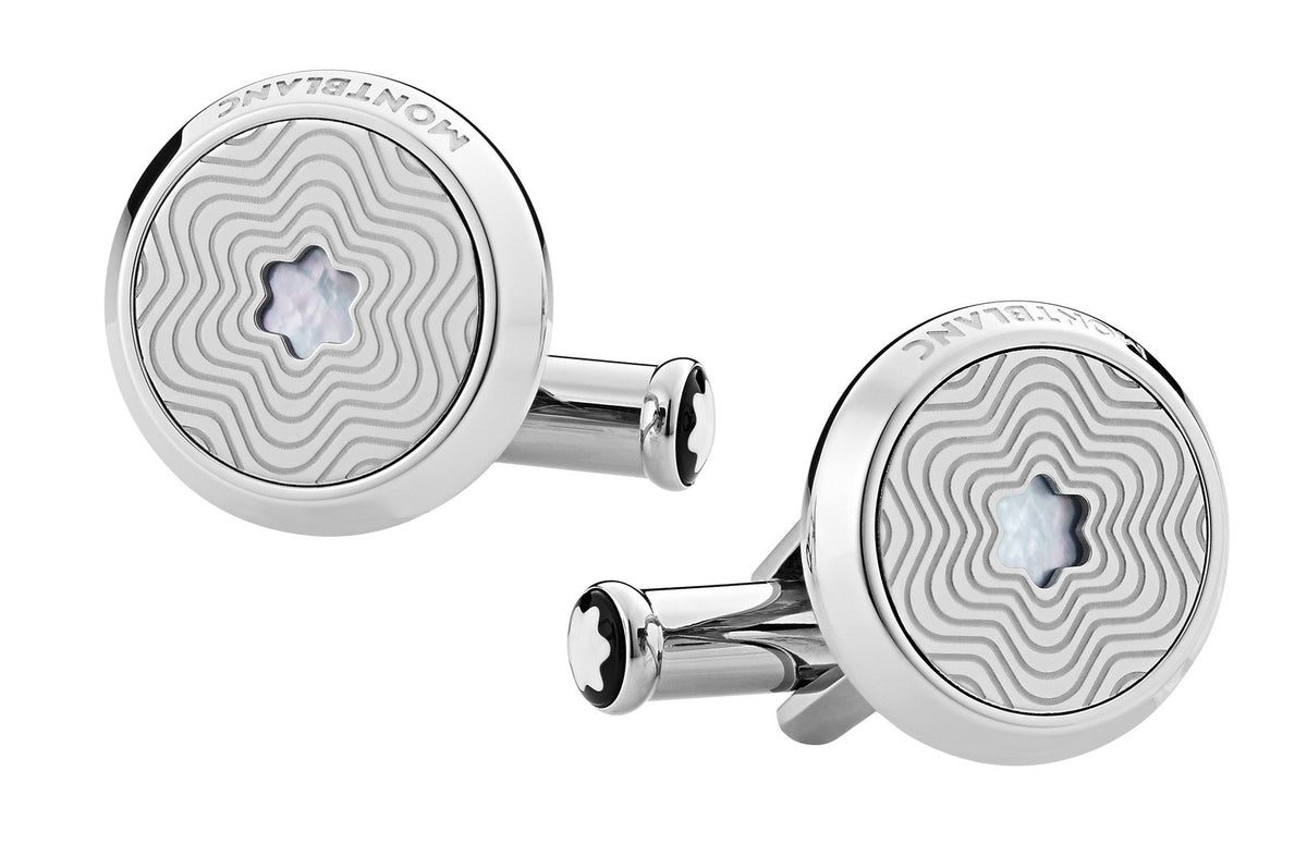 Montblanc Mother-of-Pearl Snowcap Emblem Cufflinks MB123808