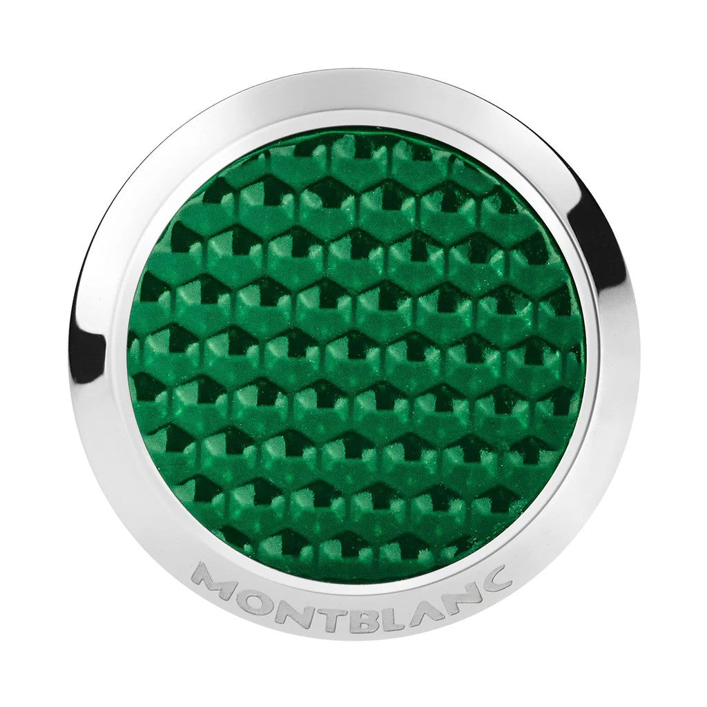Montblanc Meisterstück Cufflinks with Green Patterned Lacquer Inlay MB129831