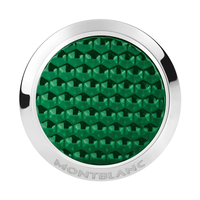 Montblanc Meisterstück Cufflinks with Green Patterned Lacquer Inlay MB129831
