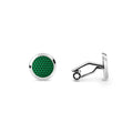Montblanc Meisterstück Cufflinks with Green Patterned Lacquer Inlay MB129831