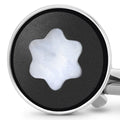 Montblanc Cufflinks with Mother-of-Pearl Snowcap Emblem MB123810