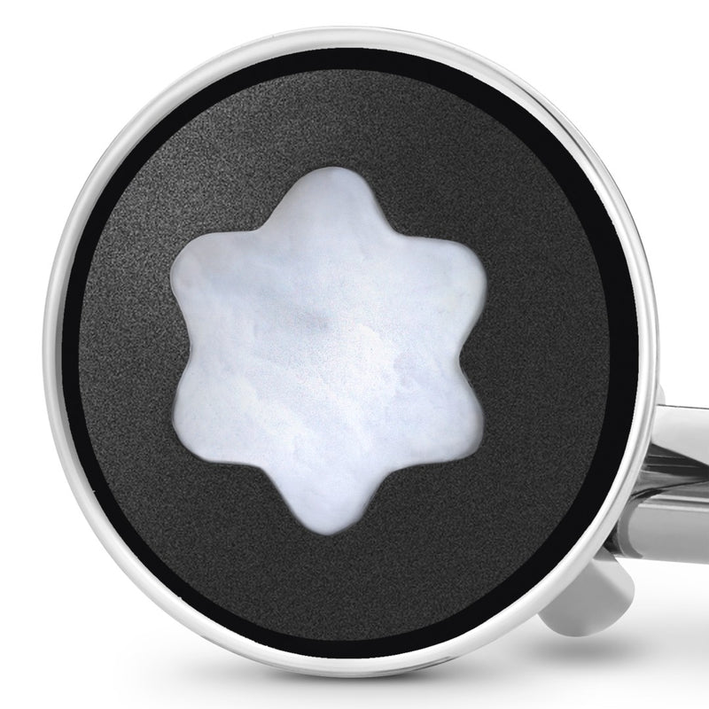 Montblanc Cufflinks with Mother-of-Pearl Snowcap Emblem MB123810